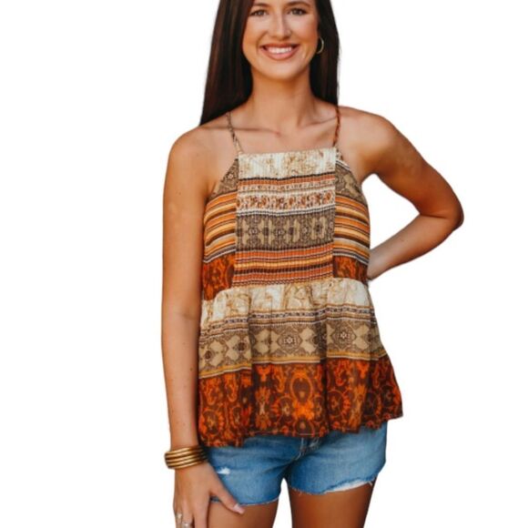 Moon River fall colored, baby doll, top  size medium - Picture 1 of 8